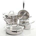 Batterie de cuisine Kenmore Elite Devon 10 pièces en acier inoxydable épais
