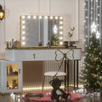 Miroir de maquillage Hollywood Keonjinn à LED avec 15/18 lumières LED