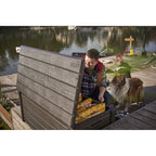 Banc de rangement Keter Brightwood en résine résistante aux intempéries, 120 gal, marron - 40