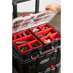 Boîte à outils mobile 3 pièces Keter Stack-n-Roll, rangement et organisation d'outils, système de boîte à outils modulaire en résine durable