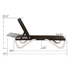 Chaise longue inclinable et réglable Kozyard Alan, pieds entièrement plats en aluminium et résine polypropylène