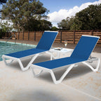 Chaise longue inclinable et réglable Kozyard Alan, pieds entièrement plats en aluminium et résine polypropylène