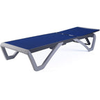 Chaise longue inclinable et réglable Kozyard Alan, pieds entièrement plats en aluminium et résine polypropylène