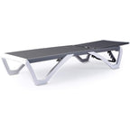 Chaise longue inclinable et réglable Kozyard Alan, pieds entièrement plats en aluminium et résine polypropylène