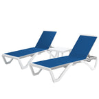Chaise longue inclinable et réglable Kozyard Alan, pieds entièrement plats en aluminium et résine polypropylène