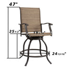 Ensemble de tabourets/chaises de bar pivotants hauts Kozyard Isabella