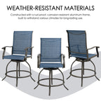 Ensemble de tabourets/chaises de bar pivotants hauts Kozyard Isabella