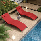 Ensemble de chaises longues d'extérieur 3 pièces Kullavik
