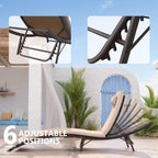 Ensemble de chaises longues d'extérieur 3 pièces Kullavik