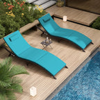 Ensemble de chaises longues d'extérieur 3 pièces Kullavik
