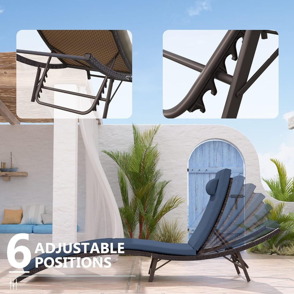 Ensemble de chaises longues d'extérieur 3 pièces Kullavik