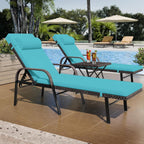 Ensemble de chaises longues d'extérieur 3 pièces Kullavik