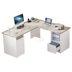 Bureau de jeu d'angle Moasis en L de 59 pouces avec support pour écran