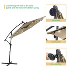 Parasol de terrasse déporté à LED LIVOOSUN de 10 pieds avec base croisée
