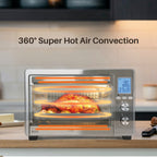 Four grille-pain de comptoir LNC 12 en 1 de grande capacité (34 pintes), convection, rôtissoire et friteuse à air - 19,5 L x 15 l x 12,5 H