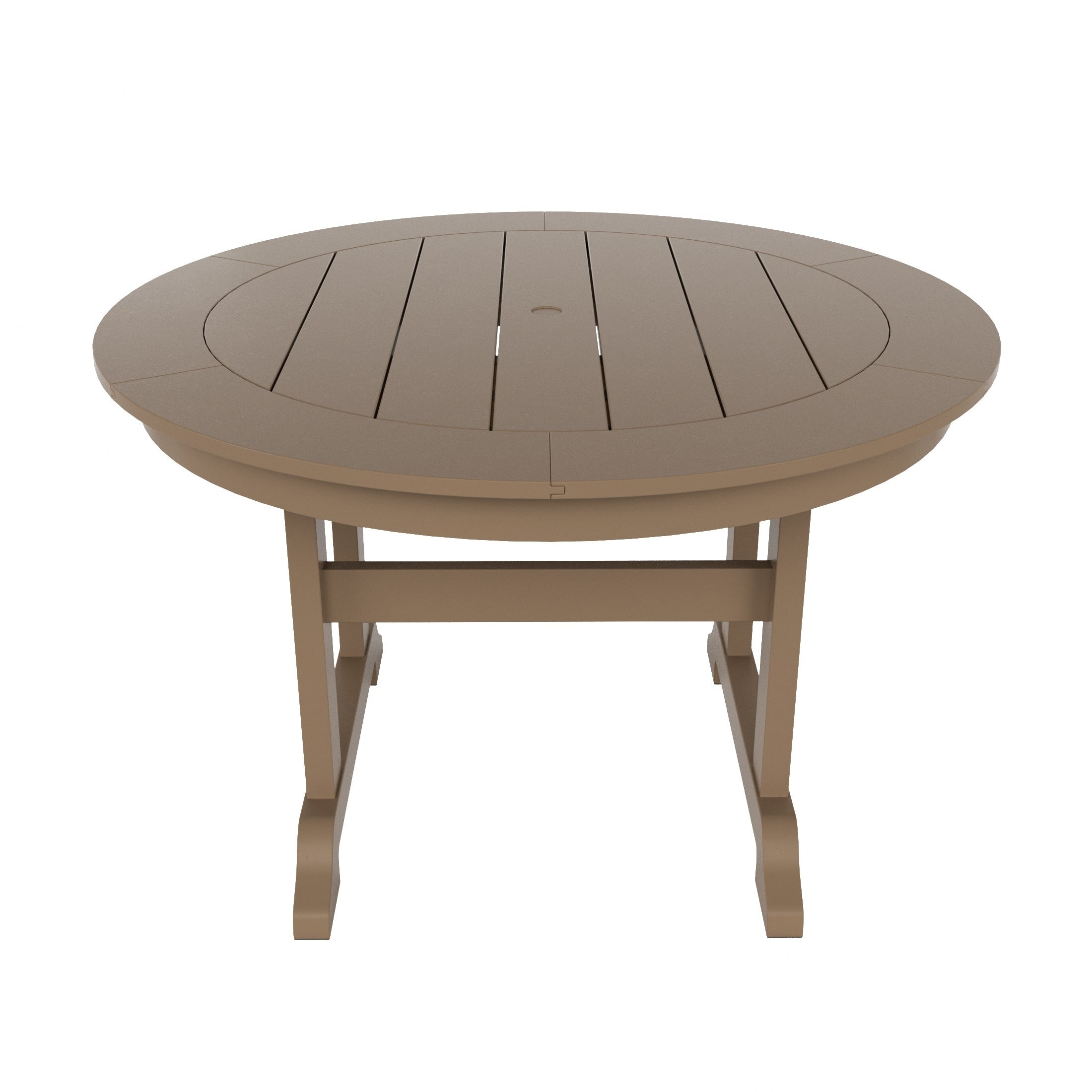 Ensemble de salle à manger d'extérieur Polytrends Laguna en PEHD, toutes saisons, avec table ronde et fauteuils (5 pièces)