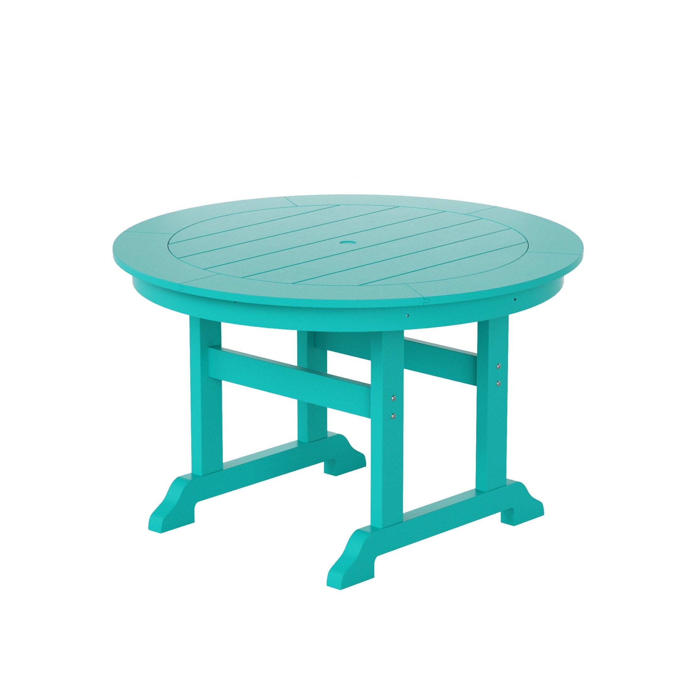 Ensemble de salle à manger d'extérieur Polytrends Laguna en PEHD, toutes saisons, avec table ronde et fauteuils (5 pièces)