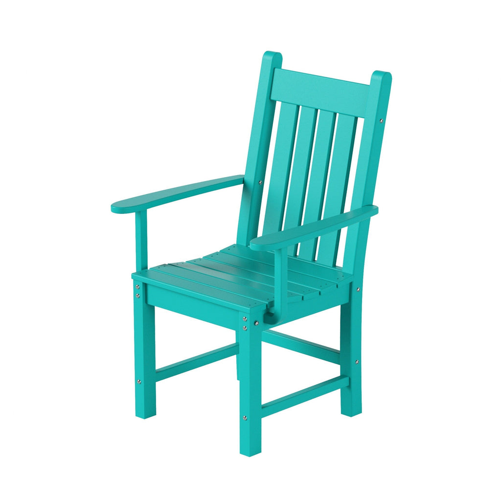 Ensemble de salle à manger d'extérieur Polytrends Laguna en PEHD, toutes saisons, avec table ronde et fauteuils (5 pièces)