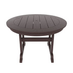 Ensemble de salle à manger d'extérieur Polytrends Laguna en PEHD, toutes saisons, avec table ronde et fauteuils (5 pièces)