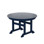 Ensemble de salle à manger d'extérieur Polytrends Laguna en PEHD, toutes saisons, avec table ronde et fauteuils (5 pièces)