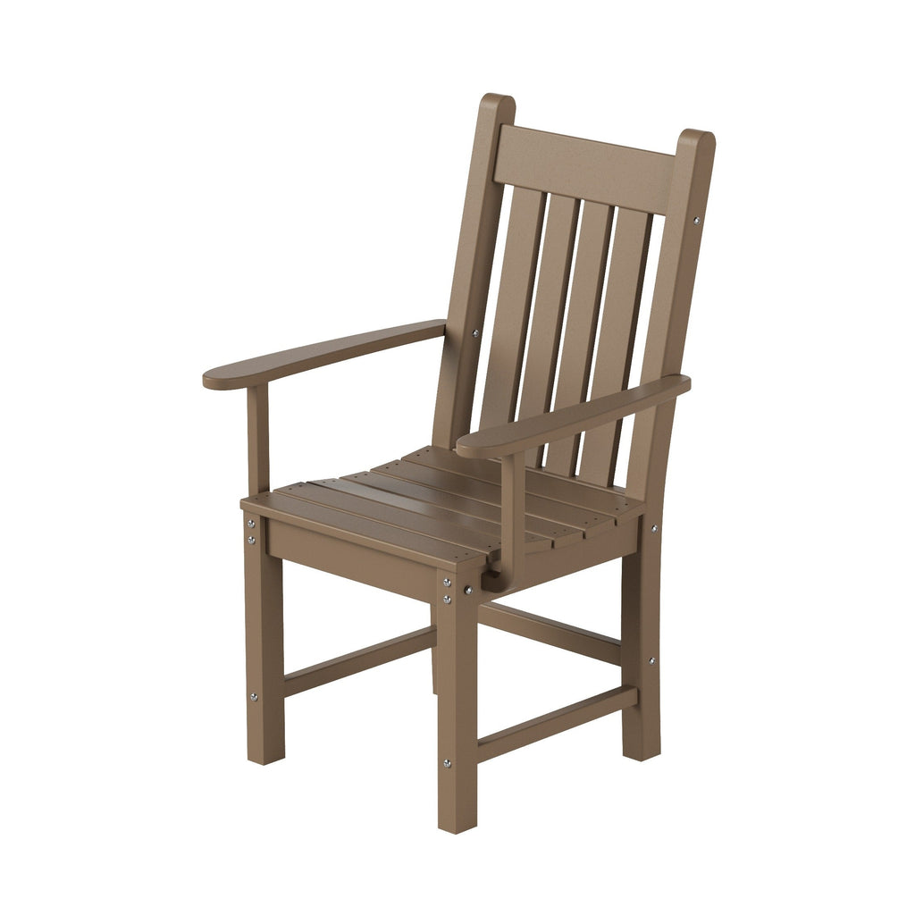 Ensemble de salle à manger d'extérieur Polytrends Laguna en PEHD, toutes saisons, avec table ronde et fauteuils (5 pièces)
