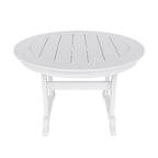 Ensemble de salle à manger d'extérieur Polytrends Laguna en PEHD, toutes saisons, avec table ronde et fauteuils (5 pièces)