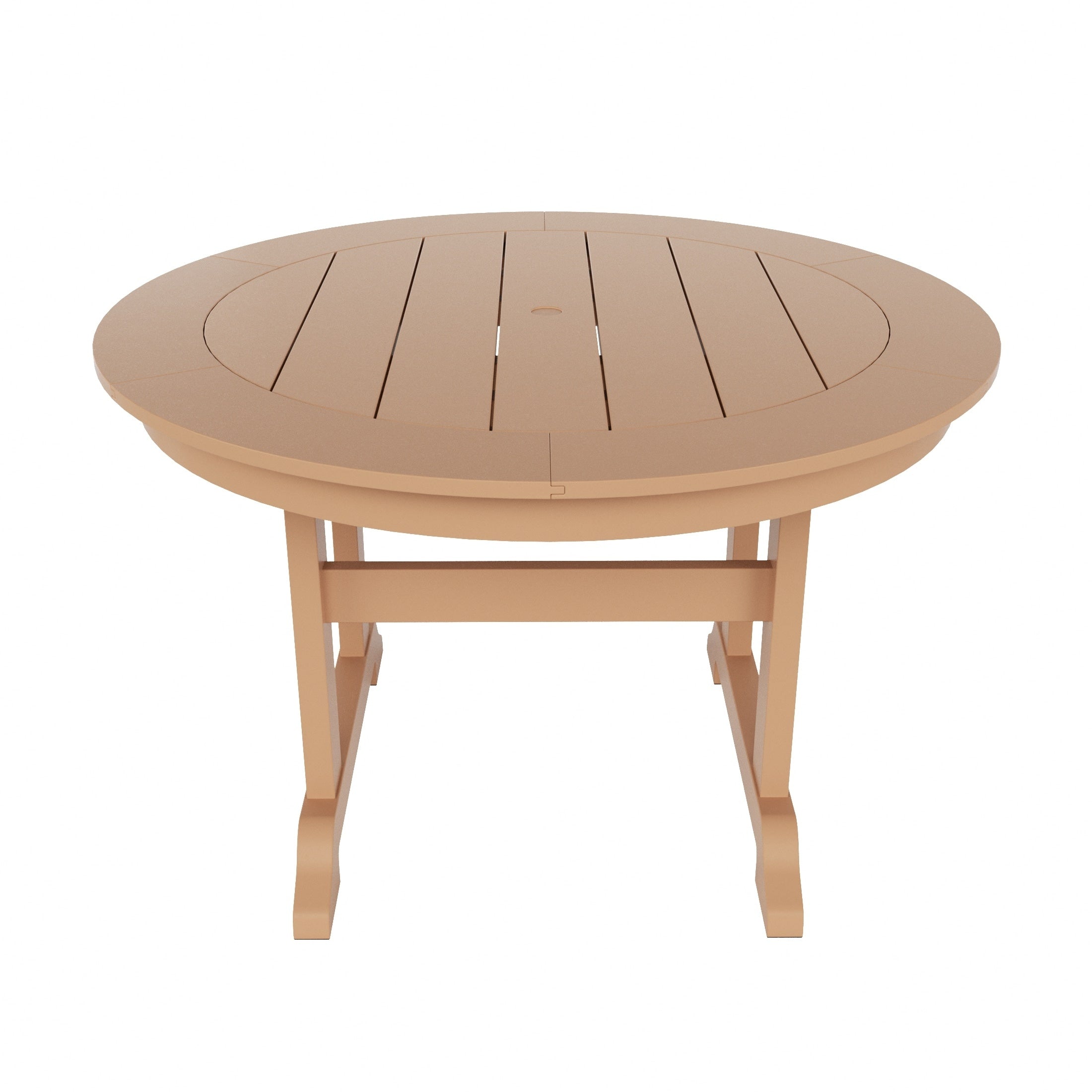 Ensemble de salle à manger d'extérieur Polytrends Laguna en PEHD, toutes saisons, avec table ronde et fauteuils (5 pièces)
