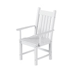 Ensemble de salle à manger d'extérieur Polytrends Laguna en PEHD, toutes saisons, avec table ronde et fauteuils (5 pièces)