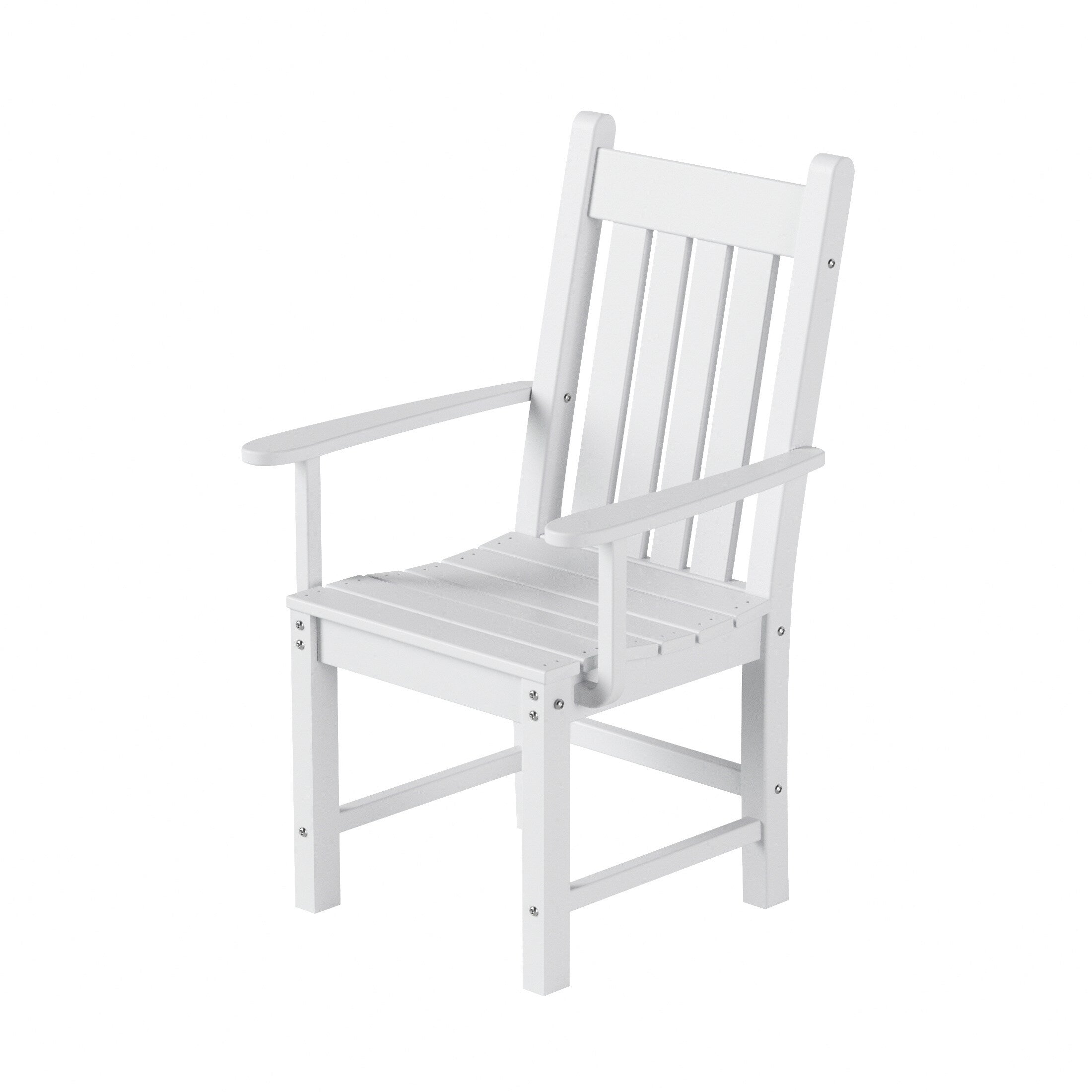 Ensemble de salle à manger d'extérieur Polytrends Laguna en PEHD, toutes saisons, avec table ronde et fauteuils (5 pièces)