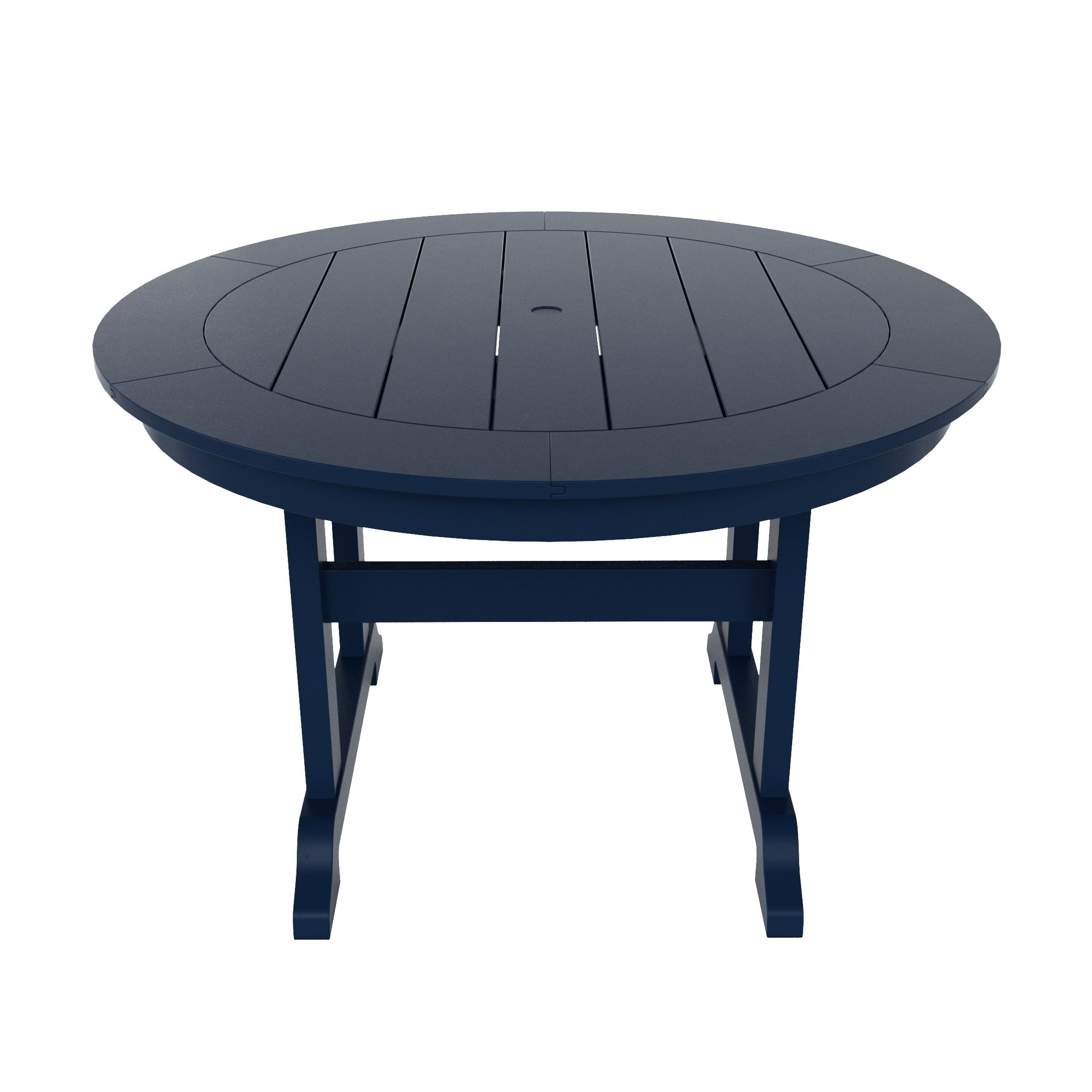 Ensemble de salle à manger d'extérieur Polytrends Laguna en PEHD, toutes saisons, avec table ronde et fauteuils (5 pièces)