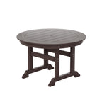 Ensemble de salle à manger d'extérieur Polytrends Laguna en PEHD, toutes saisons, avec table ronde et fauteuils (5 pièces)
