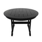 Ensemble de salle à manger d'extérieur Polytrends Laguna en PEHD, toutes saisons, avec table ronde et fauteuils (5 pièces)