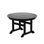 Ensemble de salle à manger d'extérieur Polytrends Laguna en PEHD, toutes saisons, avec table ronde et fauteuils (5 pièces)