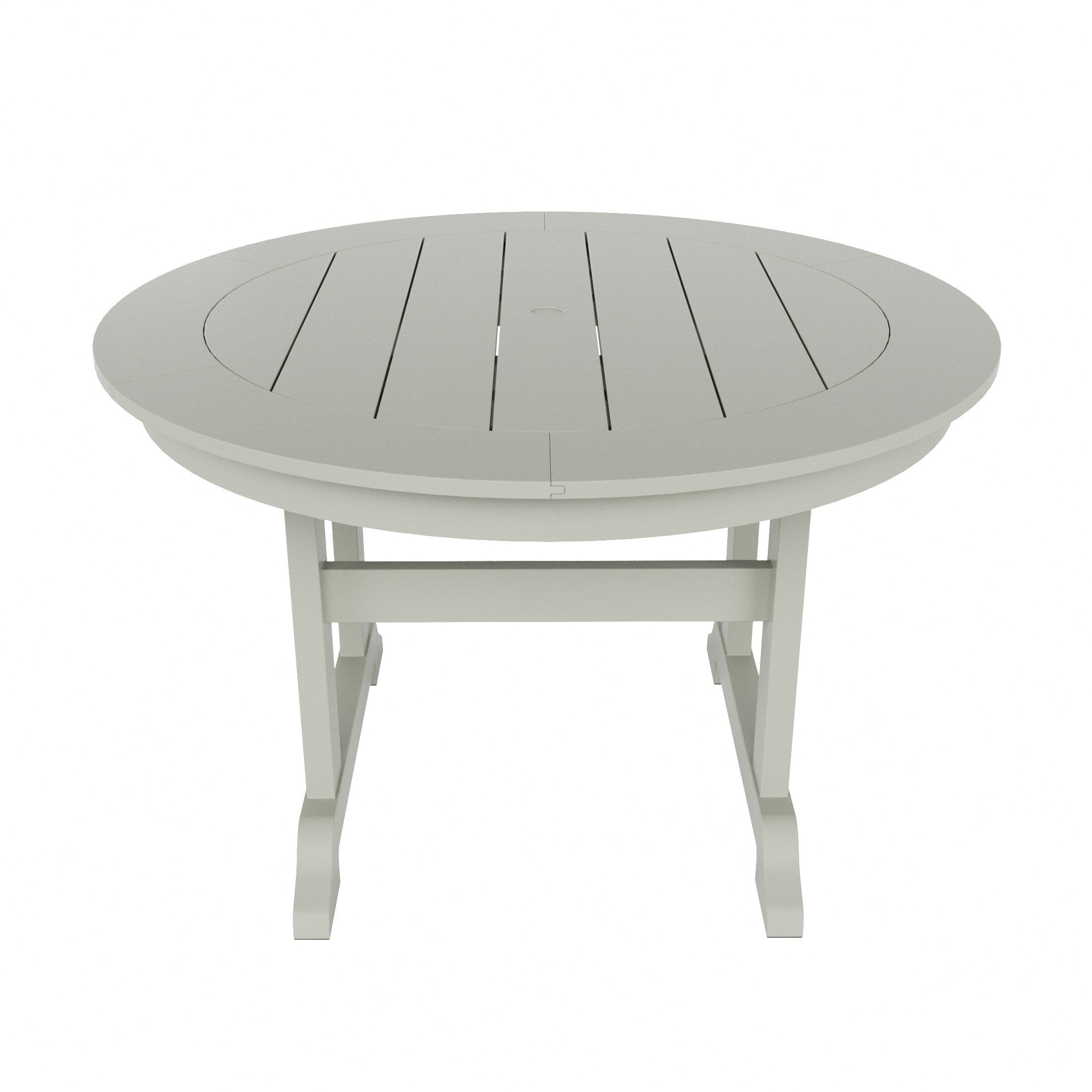 Ensemble de salle à manger d'extérieur Polytrends Laguna en PEHD, toutes saisons, avec table ronde et fauteuils (5 pièces)