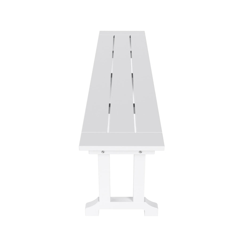 Banc de terrasse extérieur Polytrends Laguna en PEHD toutes saisons 65