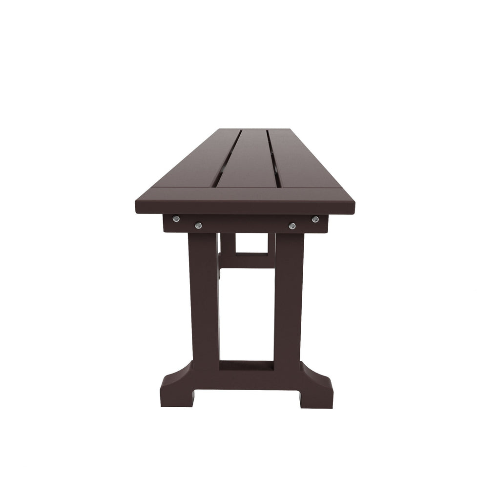 Banc de terrasse extérieur Polytrends Laguna en PEHD toutes saisons 65