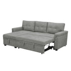 Canapé sectionnel convertible réversible avec lit gigogne, méridienne avec rangement dissimulé et pieds robustes