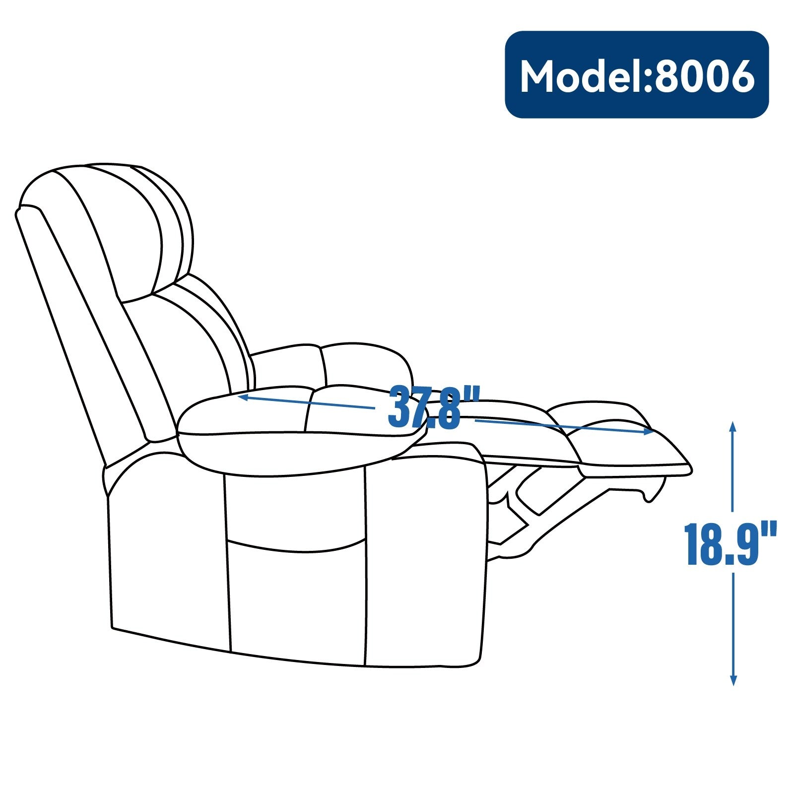 Fauteuil inclinable électrique Lazy Boy à double moteur en chenille avec massage et chauffage lombaire, deux porte-gobelets, gris-bleu