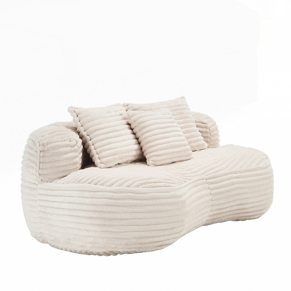 Canapé confortable et durable, fauteuil poire à dossier haut pour adultes et enfants - 2 places