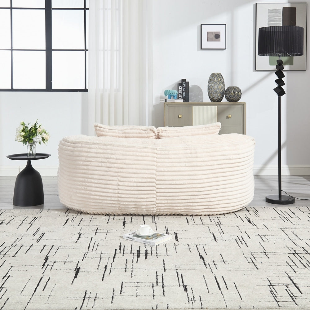 Canapé confortable et durable, fauteuil poire à dossier haut pour adultes et enfants - 2 places