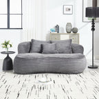 Canapé confortable et durable, fauteuil poire à dossier haut pour adultes et enfants - 2 places