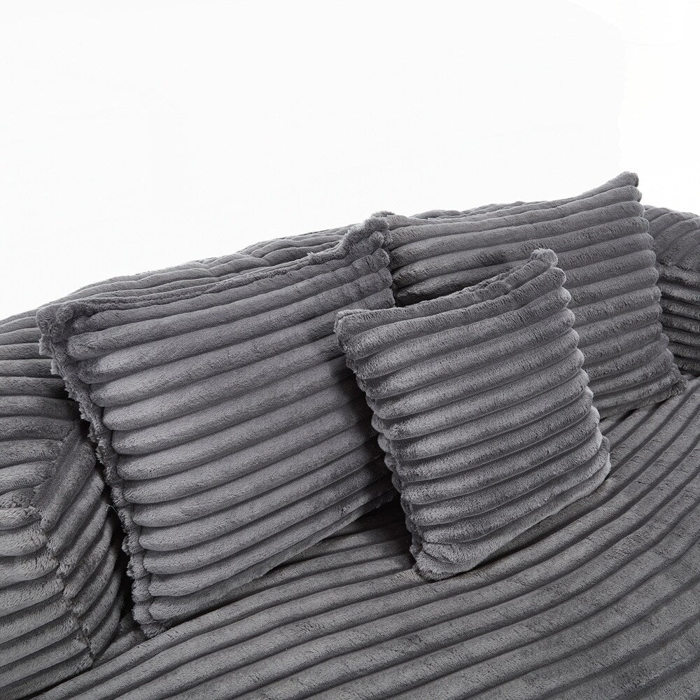 Canapé confortable et durable, fauteuil poire à dossier haut pour adultes et enfants - 2 places