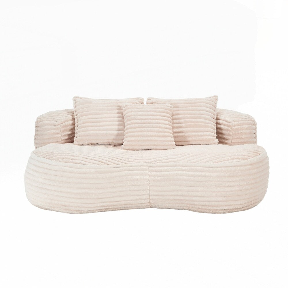 Canapé confortable et durable, fauteuil poire à dossier haut pour adultes et enfants - 2 places