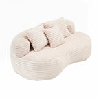 Canapé confortable et durable, fauteuil poire à dossier haut pour adultes et enfants - 2 places
