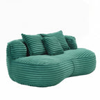 Canapé confortable et durable, fauteuil poire à dossier haut pour adultes et enfants - 2 places