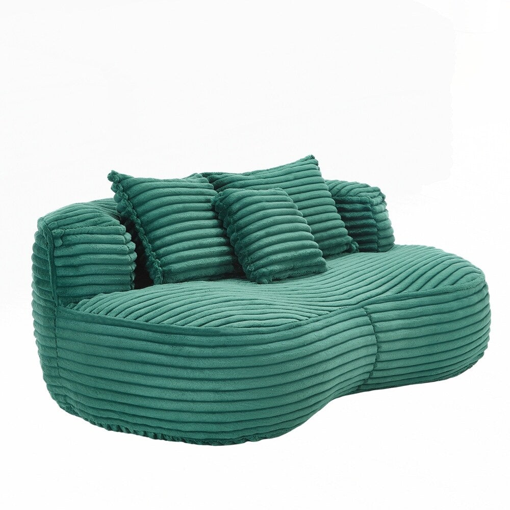 Canapé confortable et durable, fauteuil poire à dossier haut pour adultes et enfants - 2 places