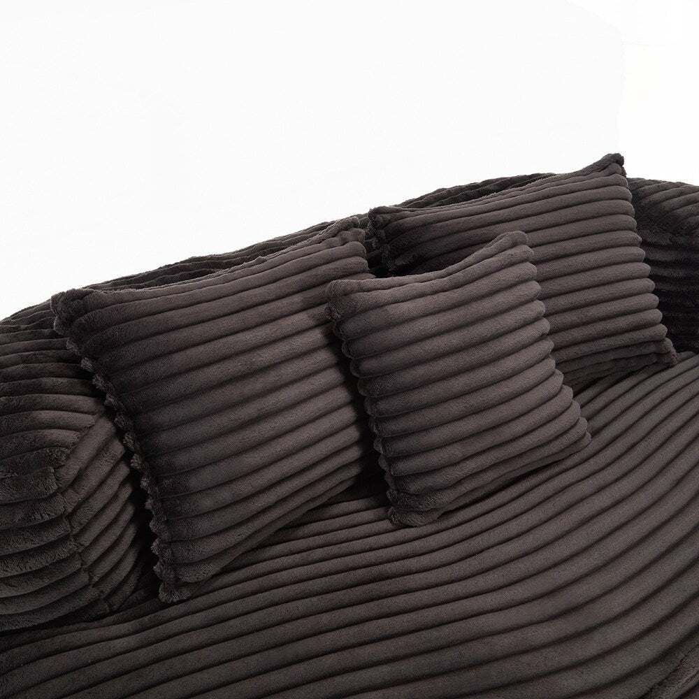 Canapé confortable et durable, fauteuil poire à dossier haut pour adultes et enfants - 2 places