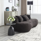 Canapé confortable et durable, fauteuil poire à dossier haut pour adultes et enfants - 2 places