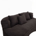 Canapé confortable et durable, fauteuil poire à dossier haut pour adultes et enfants - 2 places
