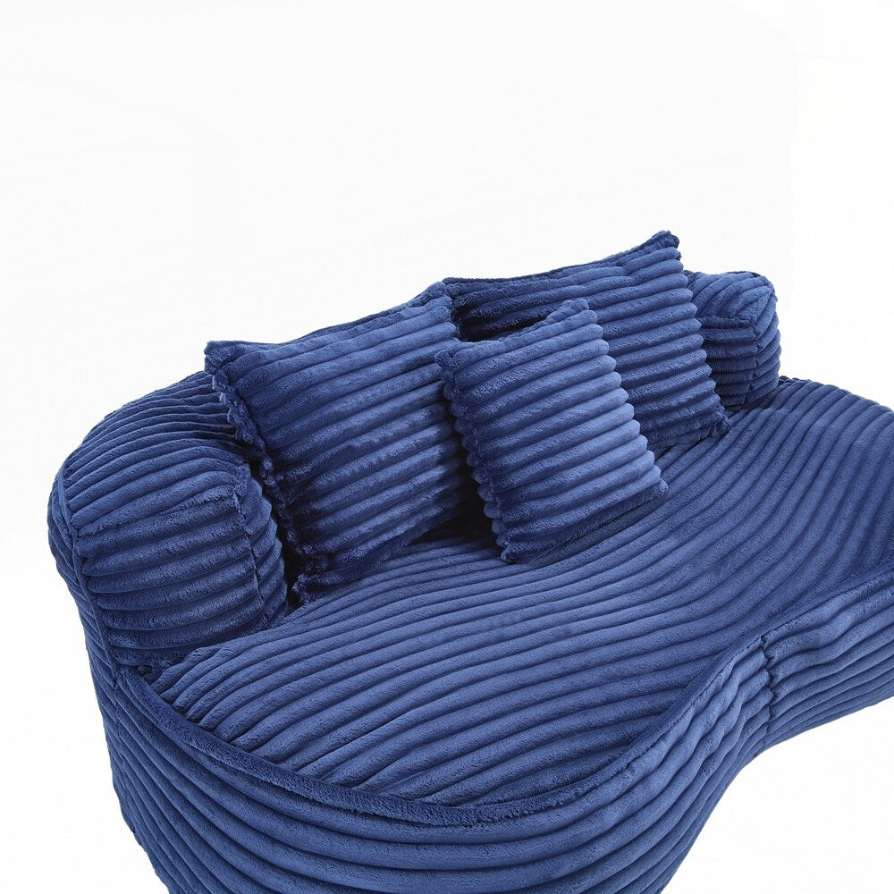 Canapé confortable et durable, fauteuil poire à dossier haut pour adultes et enfants - 2 places